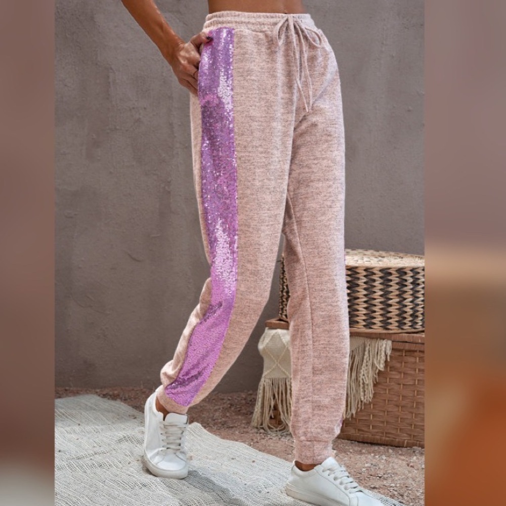 LAST 2! Moving and Grooving Sequin Joggers